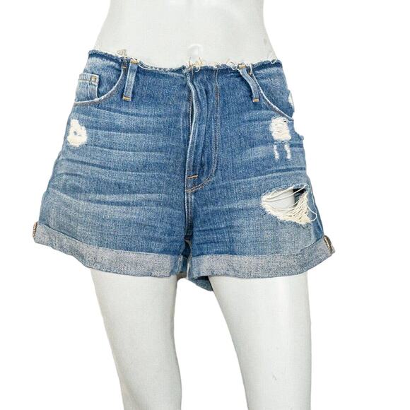 FRAME Denim Women's Le Cutoff Jeans Shorts Distressed Raw Hem Size 29 - Picture 3 of 10